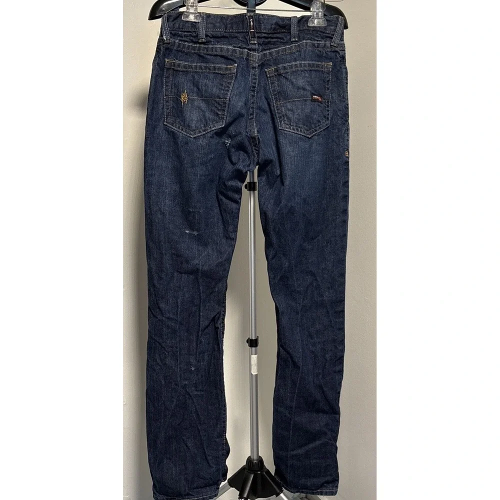 Ariat FR M5 Straight Leg Mens CAT2 2112 Denim Jeans 33x26 Distressed Workwear